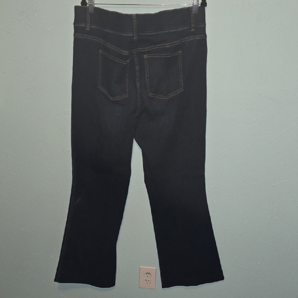 SPANX Dark Blue Flare Jeans 2X (22-24) **LIKE NEW** - Picture 3 of 11